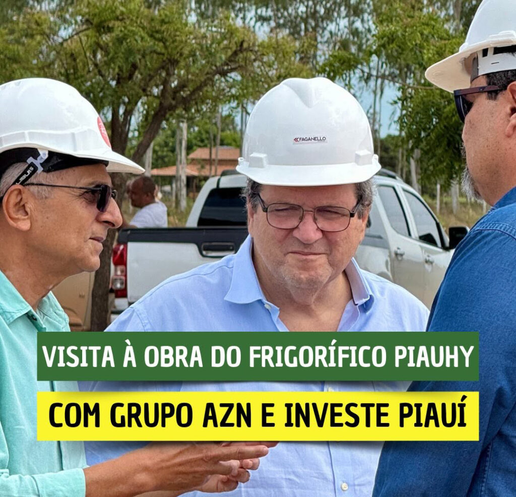 O prefeito Agamenon Franco visitou as obras do Frigorífico Piauhy